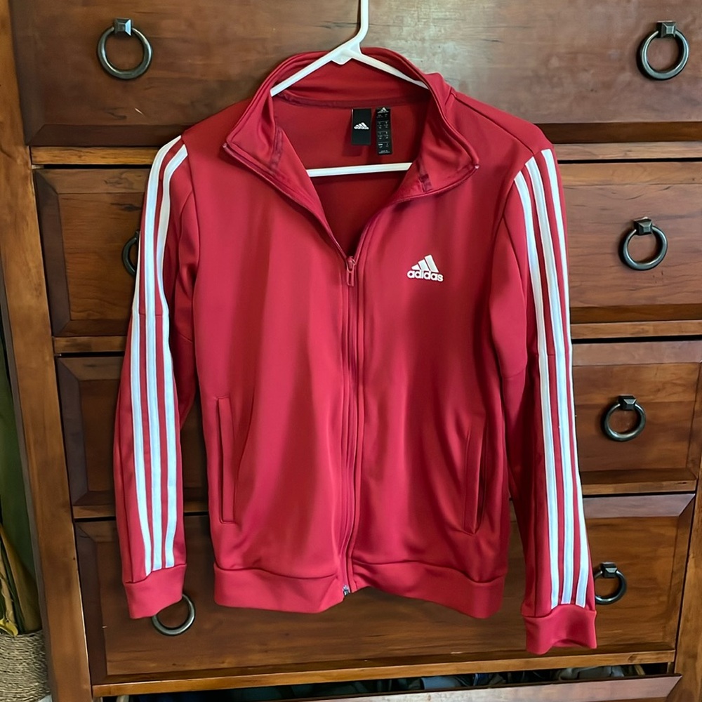 Adidas Women’s Red Full Zip Jacket Small